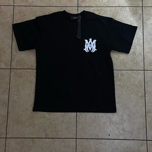 AMIRI Black Tee with White Emblem